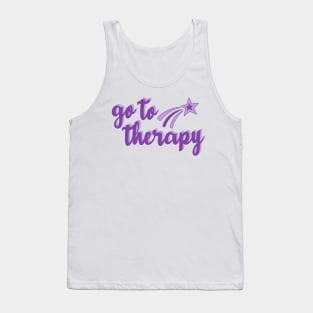 Go To Therapy Purple Shooting Star Tank Top